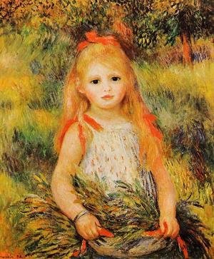 Pierre Auguste Renoir - Little Girl With A Spray Of Flowers