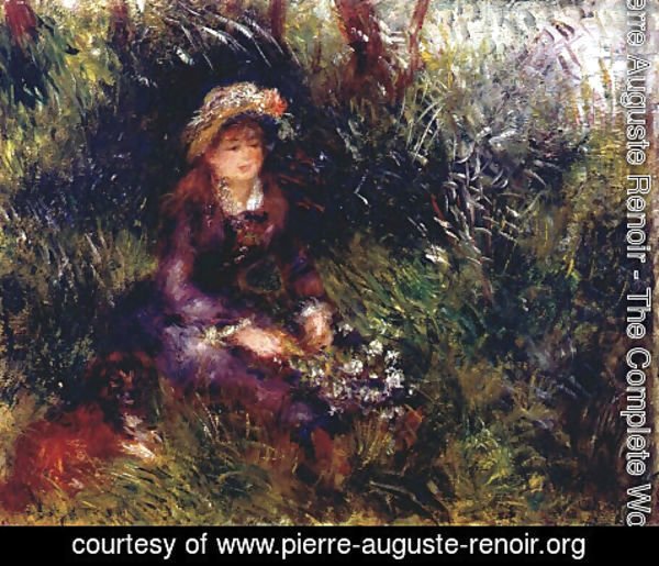 Pierre Auguste Renoir - Madame Renoir With A Dog