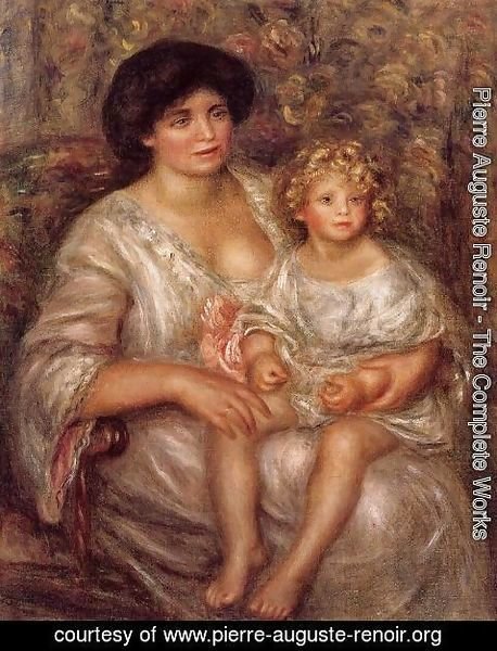 Pierre Auguste Renoir - Madame Thurneyssan And Her Daughter