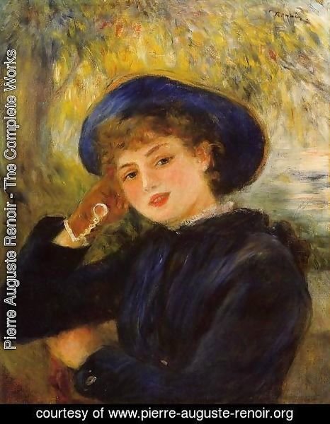 Pierre Auguste Renoir - Mademoiselle Demarsy Aka Woman Leaning On Her Elbow