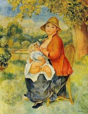 Pierre Auguste Renoir - Motherhood Aka Woman Breast Feeding Her Child