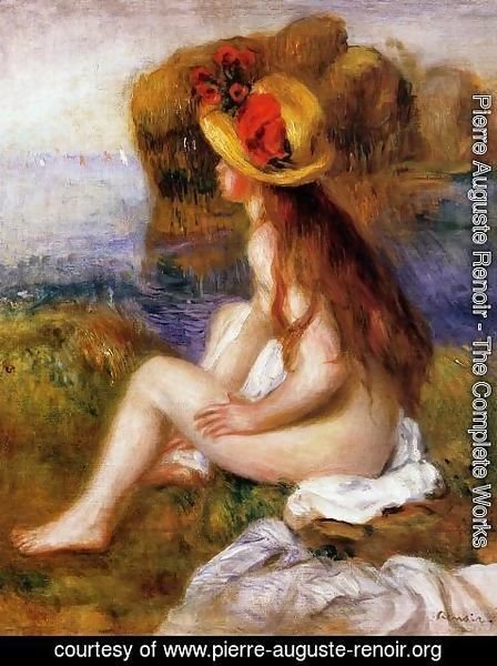 Pierre Auguste Renoir - Nude In A Straw Hat