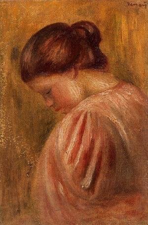 Pierre Auguste Renoir - Portrait Of A Girl In Red