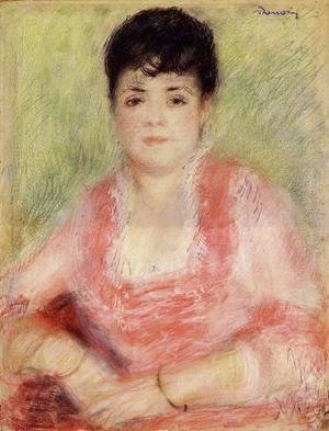 Pierre Auguste Renoir - Portrait Of A Woman In A Red Dress