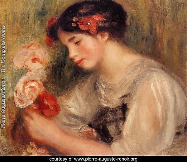 Portrait Of Gabrielle Aka Young Girl With Flowers
