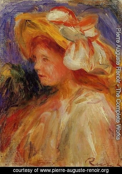 Pierre Auguste Renoir - Profile Of A Young Woman In A Hat