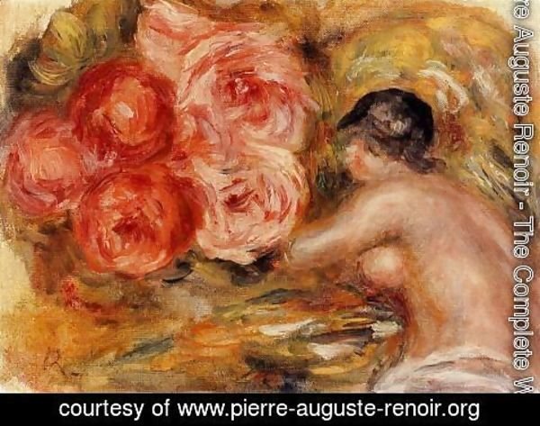 Pierre Auguste Renoir - Roses And Study Of Gabrielle