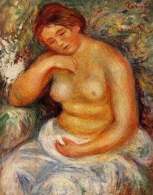 Pierre Auguste Renoir - Seated Nude With A Bouquet