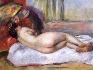 Pierre Auguste Renoir - Sleeping Nude With Hat Aka Repose