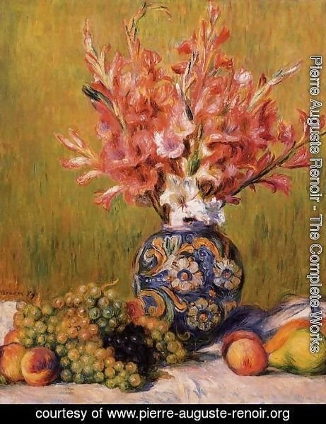 Pierre Auguste Renoir - Still Life   Flowers And Fruit