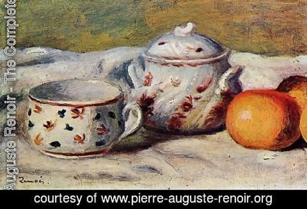 Pierre Auguste Renoir - Still Life With Cup And Sugar Bowl