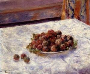 Pierre Auguste Renoir - Still Life  A Plate Of Plums