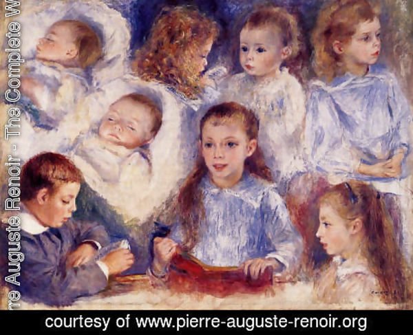 Pierre Auguste Renoir - Studies Of The Children Of Paul Berard