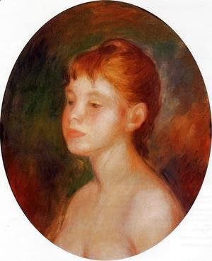 Pierre Auguste Renoir - Study Of A Young Girl Aka Mademoiselle Murer