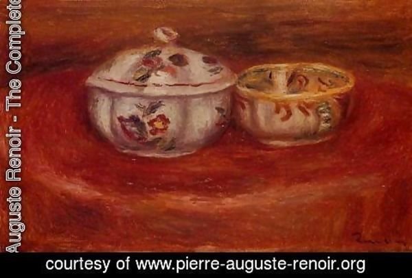 Pierre Auguste Renoir - Sugar Bowl And Earthenware Bowl
