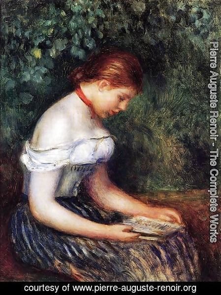 Pierre Auguste Renoir - The Reader (La Liseuse) Aka Seated Young Woman