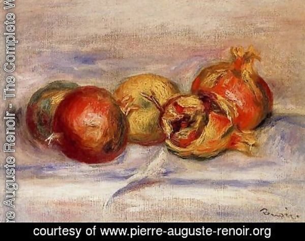 Pierre Auguste Renoir - Three Pomegranates And Two Apples