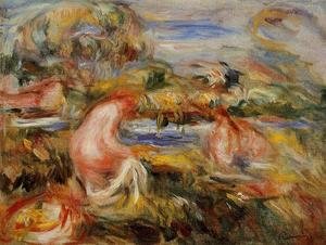 Pierre Auguste Renoir - Two Bathers In A Landscape