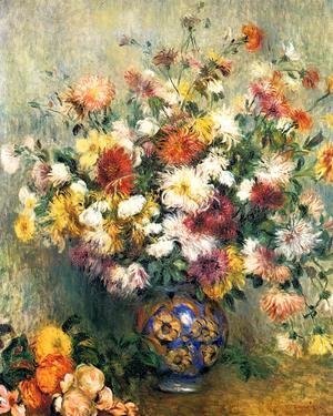 Pierre Auguste Renoir - Vase Of Chrysanthemums2