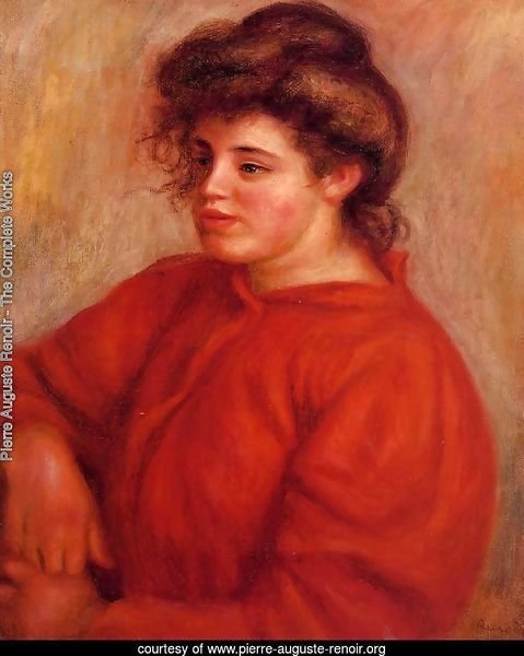 Woman In A Red Blouse