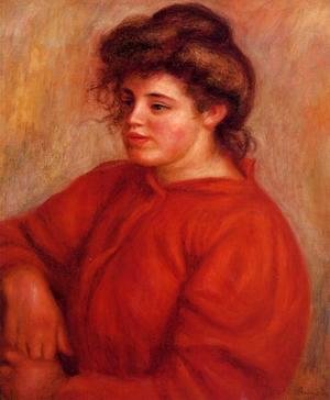 Pierre Auguste Renoir - Woman In A Red Blouse