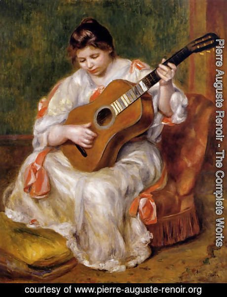 Pierre Auguste Renoir - Woman Playing The Guitar
