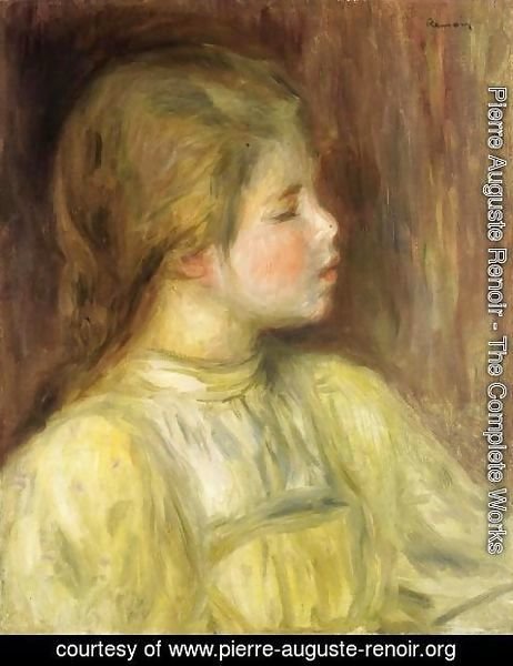 Pierre Auguste Renoir - Womans Head  The Thinker