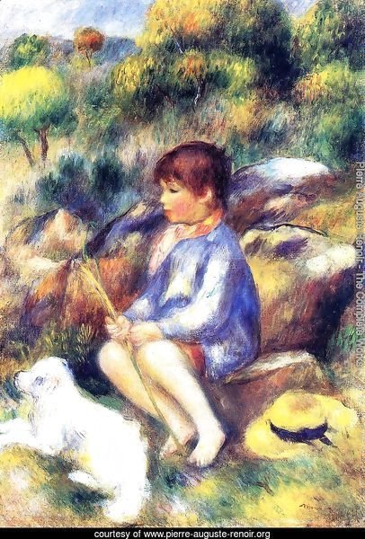 Young Boy At The Stream