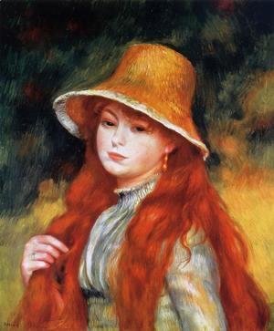 Pierre Auguste Renoir - Young Girl In A Straw Hat