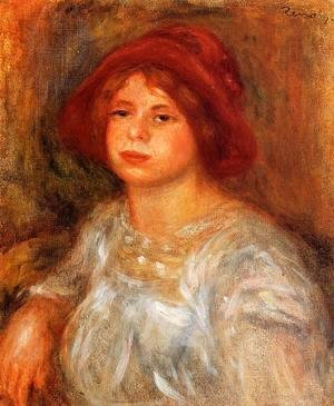 Pierre Auguste Renoir - Young Girl Wearing A Red Hat