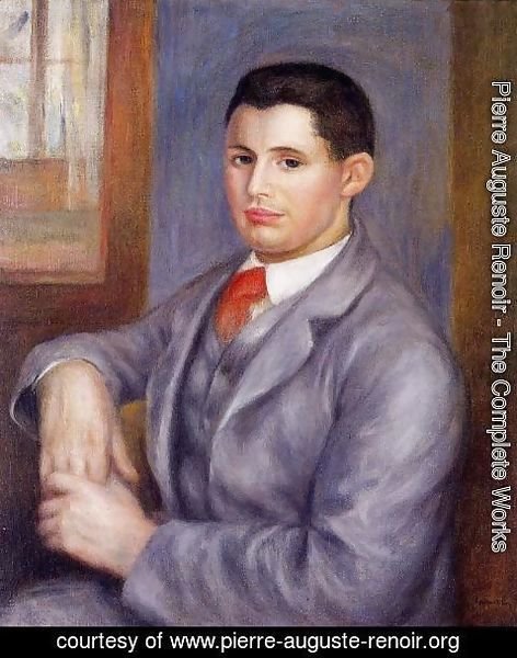 Pierre Auguste Renoir - Young Man In A Red Tie