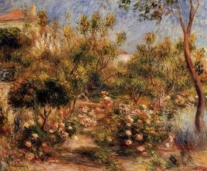 Pierre Auguste Renoir - Young Woman In A Garden   Cagnes