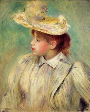 Pierre Auguste Renoir - Young Woman In A Straw Hat