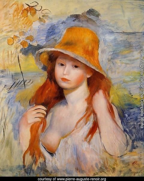 Young Woman In A Straw Hat2