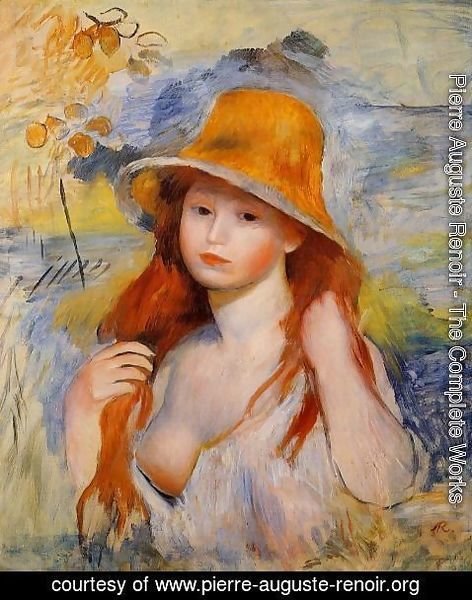 Pierre Auguste Renoir - Young Woman In A Straw Hat2