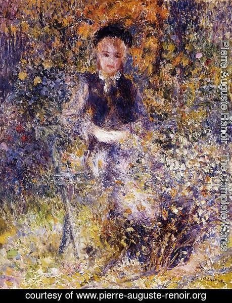 Pierre Auguste Renoir - Young Woman On A Bench