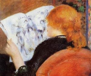 Pierre Auguste Renoir - Young Woman Reading An Illustrated Journal