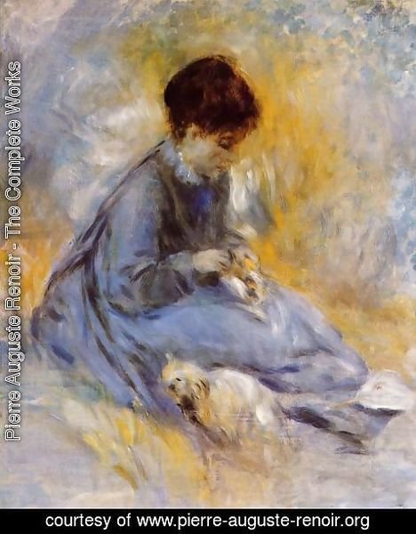 Pierre Auguste Renoir - Young Woman With A Dog