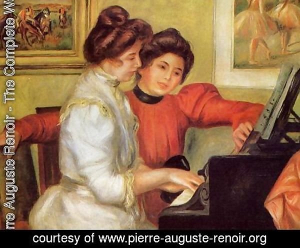 Pierre Auguste Renoir - Yvonne And Christine Lerolle At The Piano
