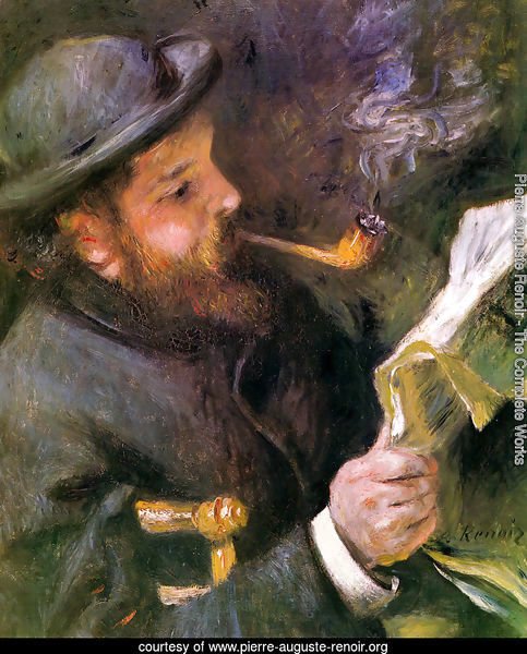 Claude Monet Reading A Newspaper