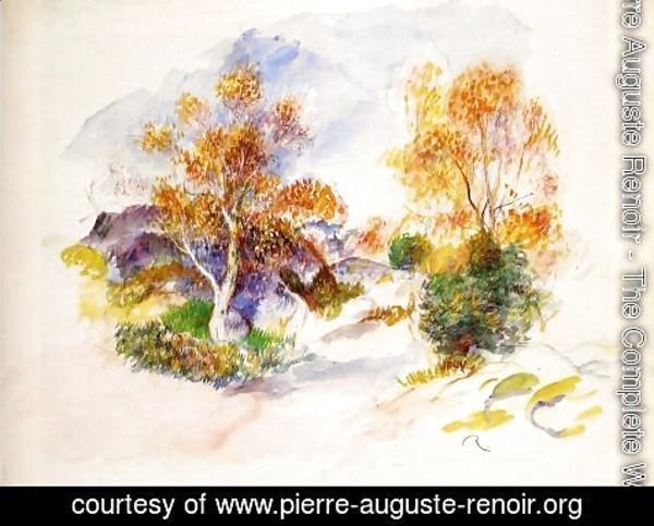 Pierre Auguste Renoir - Landscape with Trees 2