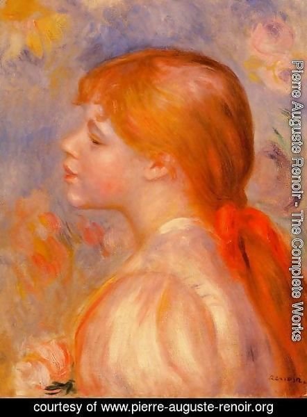 Pierre Auguste Renoir - Girl with a Red Hair Ribbon