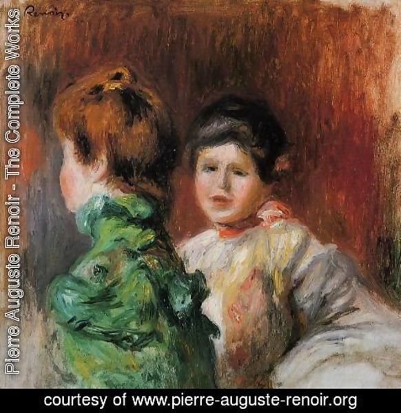 Pierre Auguste Renoir - Study 'Two Women's Heads'