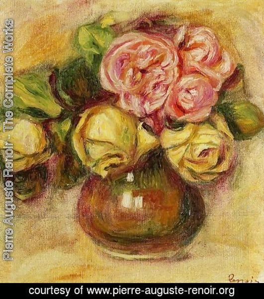 Pierre Auguste Renoir - Vase of Roses III