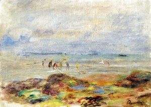 Pierre Auguste Renoir - Rocks with Shrimp Fishermen