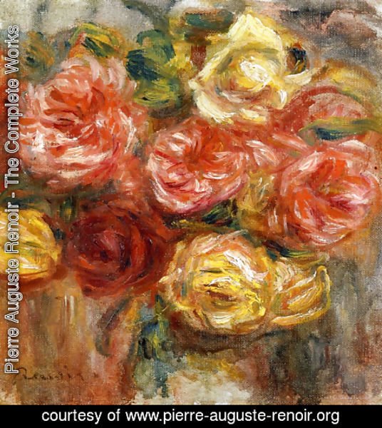Pierre Auguste Renoir - Bouquet of Roses in a Vase