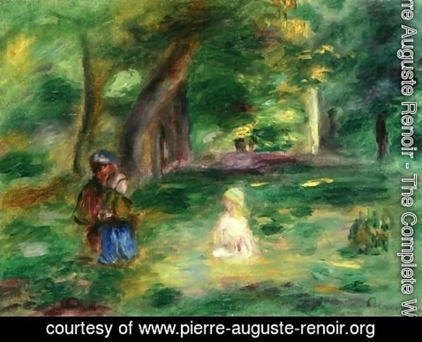 Pierre Auguste Renoir - Three Figures in a Landscape