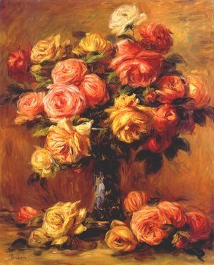 Pierre Auguste Renoir - Roses in a Vase 3