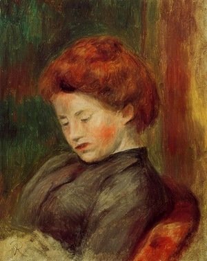 Pierre Auguste Renoir - Head of a Woman 5