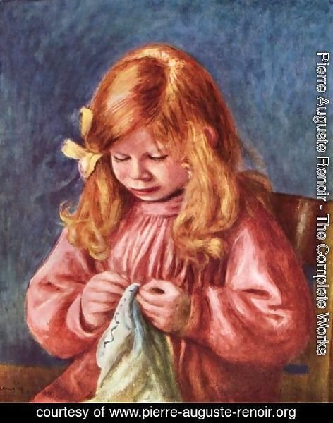 Pierre Auguste Renoir - Jean Renoir sewing